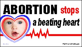 Abortion Stops A Beating Heart Busines Card Tract
